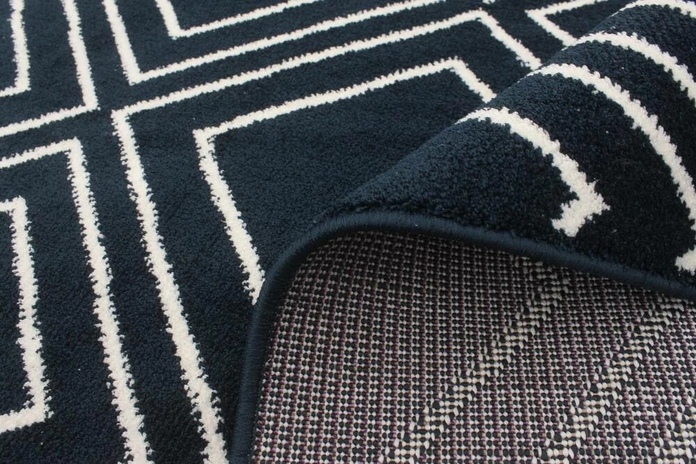 Ecarpet Gallery ECARPET Macy Geod Indoor Geometric Area Rug, Navy/White, Assorted Sizes - Image 4