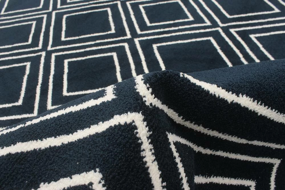 Ecarpet Gallery ECARPET Macy Geod Indoor Geometric Area Rug, Navy/White, Assorted Sizes - Image 5