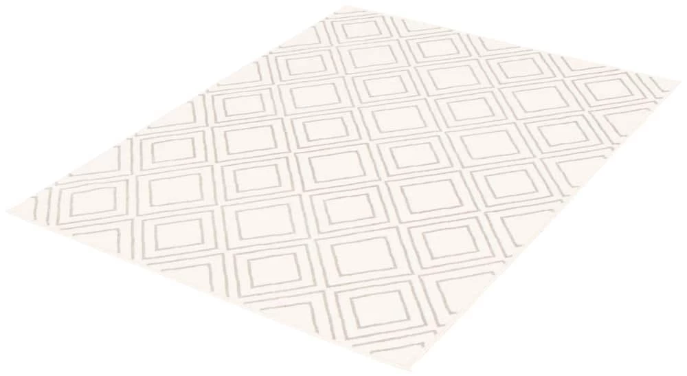Ecarpet Gallery ECARPET Macy Geod Indoor Geometric Area Rug, White/Grey, Assorted Sizes