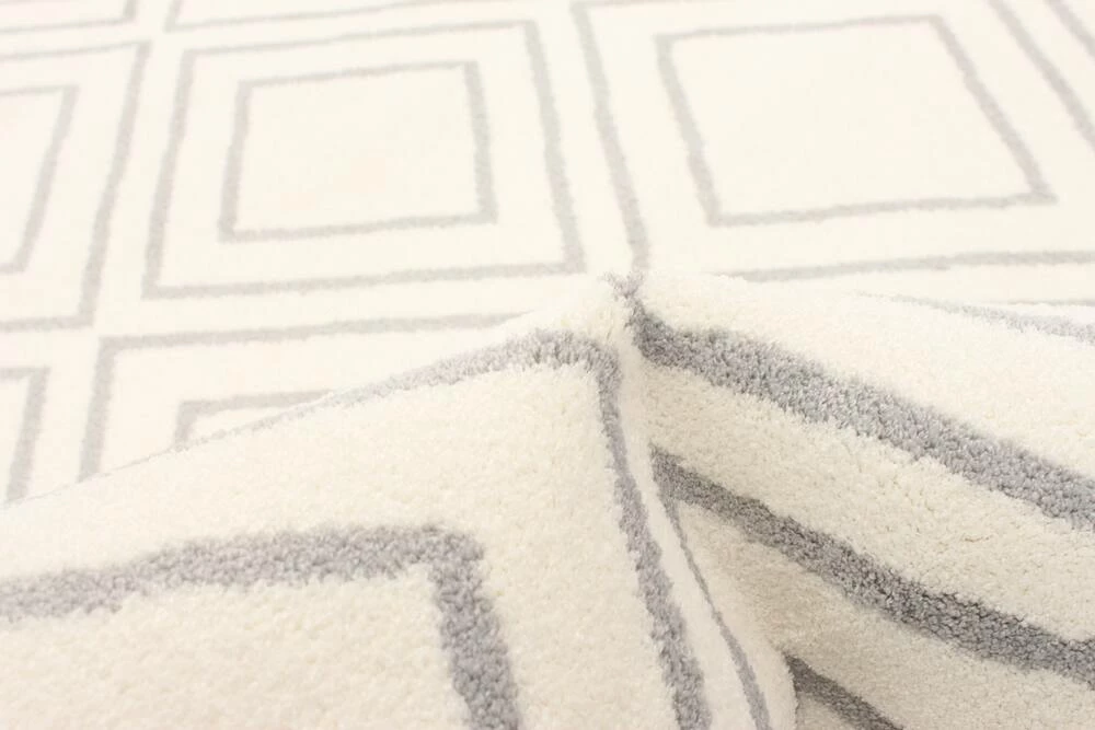 Ecarpet Gallery ECARPET Macy Geod Indoor Geometric Area Rug, White/Grey, Assorted Sizes - Image 5