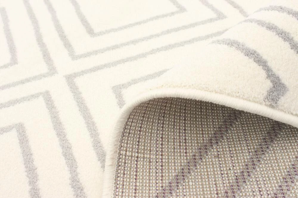 Ecarpet Gallery ECARPET Macy Geod Indoor Geometric Area Rug, White/Grey, Assorted Sizes - Image 4