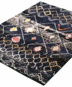 Ecarpet Gallery ECARPET Morocco Classic Indoor Area Rug, Navy, Assorted Sizes