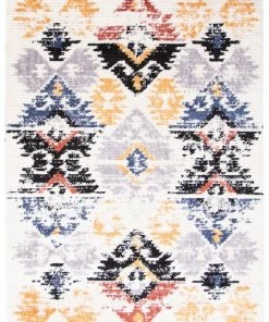 Ecarpet Gallery ECARPET Morocco Kashkuli Indoor Area Rug, White, Assorted Sizes