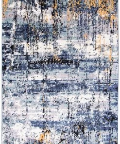 Ecarpet Gallery ECARPET Morocco Marble Indoor Area Rug, Blue, Assorted Sizes