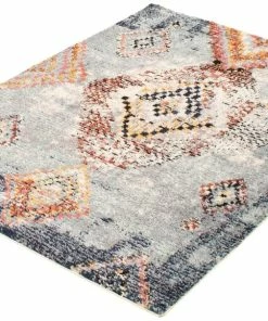 Ecarpet Gallery ECARPET Morocco Mosaique Indoor Area Rug, Light Blue, Assorted Sizes