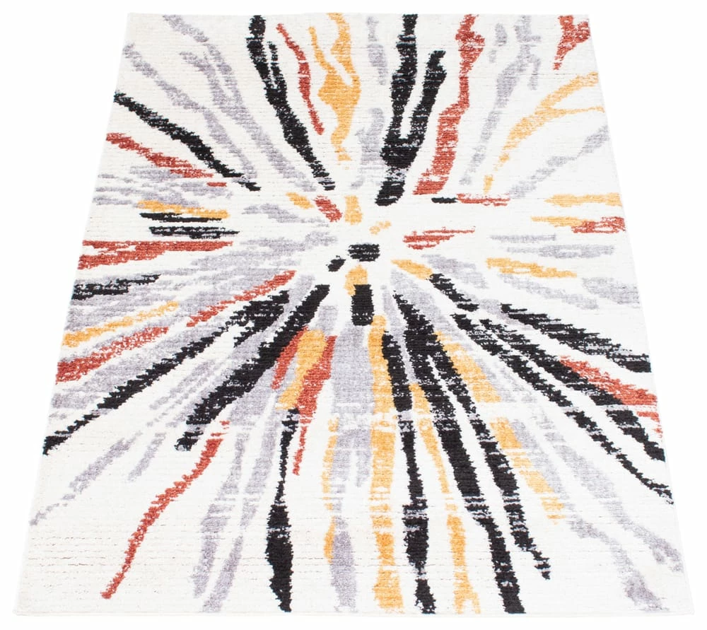 Ecarpet Gallery ECARPET Morocco Sunburst Indoor Area Rug, Black/White, Assorted Sizes - Image 3