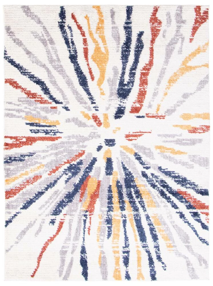 Ecarpet Gallery ECARPET Morocco Sunburst Indoor Area Rug, Navy/White, Assorted Sizes - Image 3