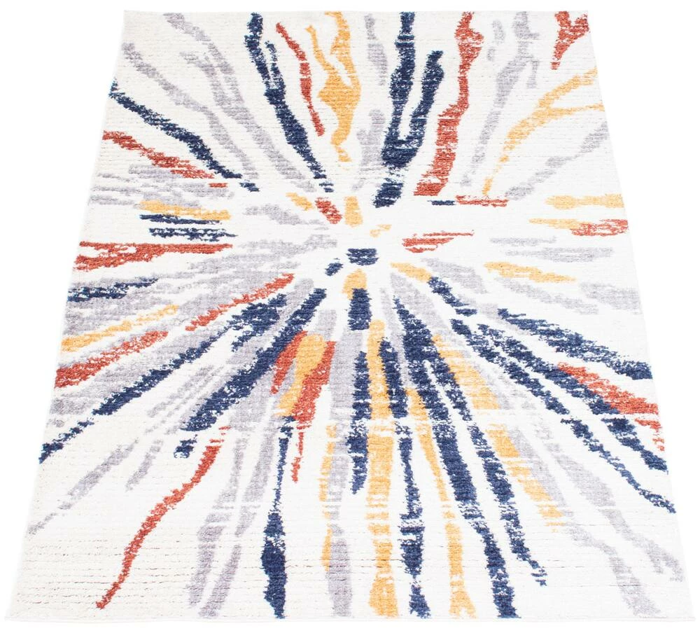 Ecarpet Gallery ECARPET Morocco Sunburst Indoor Area Rug, Navy/White, Assorted Sizes - Image 2