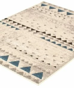 Ecarpet Gallery ECARPET Remi Indoor Geometric Area Rug, Ivory/Blue, Assorted Sizes