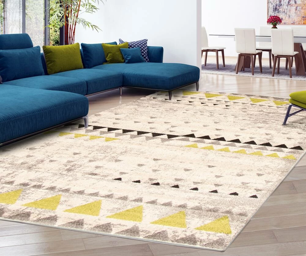 Ecarpet Gallery ECARPET Remi Indoor Geometric Area Rug, Ivory/Green, Assorted Sizes - Image 9