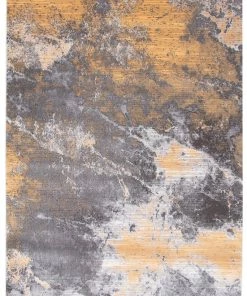 Ecarpet Gallery ECARPET Sandstone Indoor Area Rug, Gery/Gold, Assorted Sizes