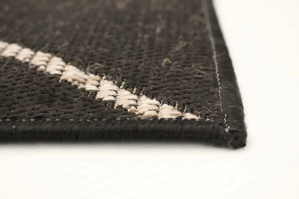 Ecarpet Gallery ECARPET Sisal Abstract Polypropylene Indoor Area Rug, Black/Silver, Assorted Sizes - Image 4