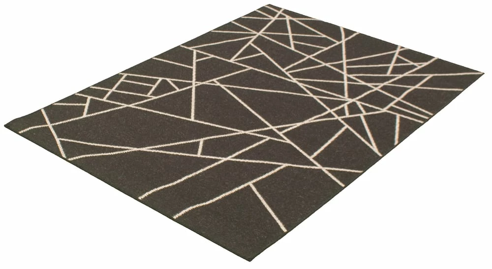 Ecarpet Gallery ECARPET Sisal Abstract Polypropylene Indoor Area Rug, Black/Silver, Assorted Sizes