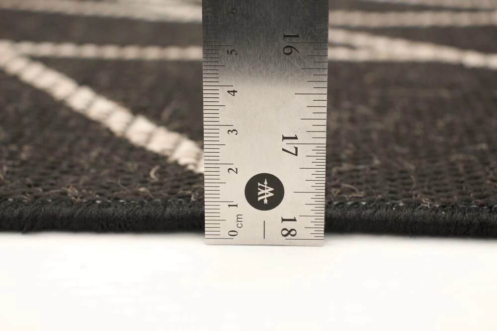 Ecarpet Gallery ECARPET Sisal Abstract Polypropylene Indoor Area Rug, Black/Silver, Assorted Sizes - Image 6