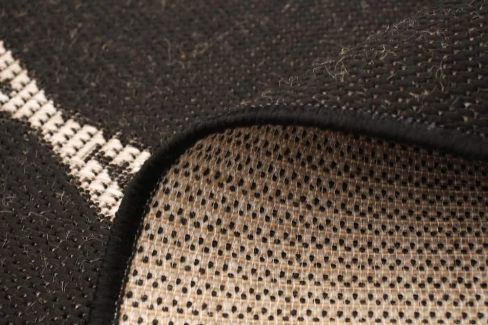 Ecarpet Gallery ECARPET Sisal Abstract Polypropylene Indoor Area Rug, Black/Silver, Assorted Sizes - Image 7