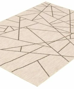 Ecarpet Gallery ECARPET Sisal Abstract Polypropylene Indoor Area Rug, Silver/Black, Assorted Sizes