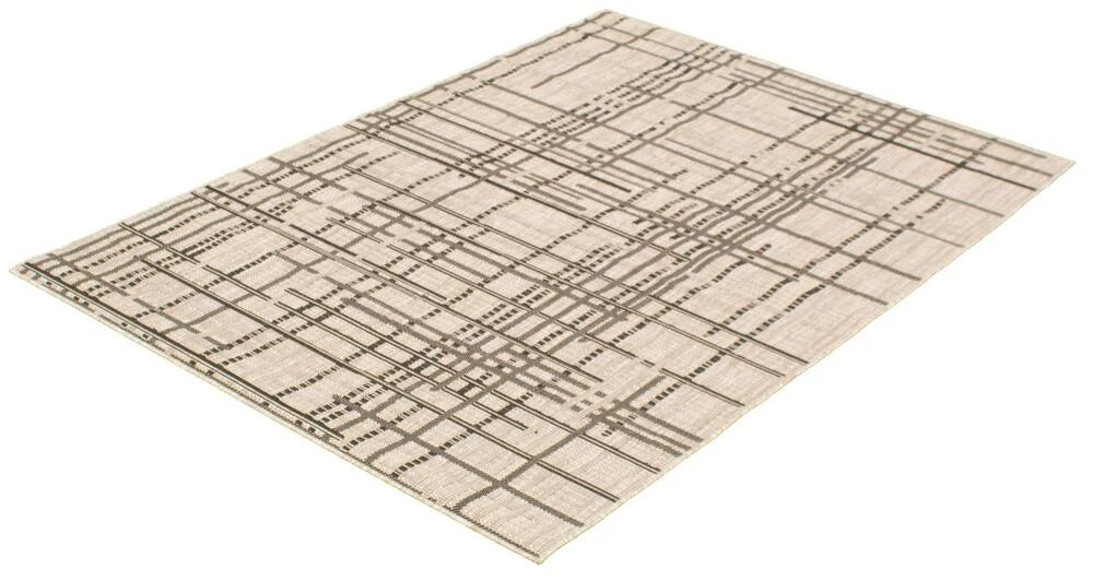 Ecarpet Gallery ECARPET Sisal Burburry Indoor/Outdoor Area Rug, Silver/Black, Assorted Sizes