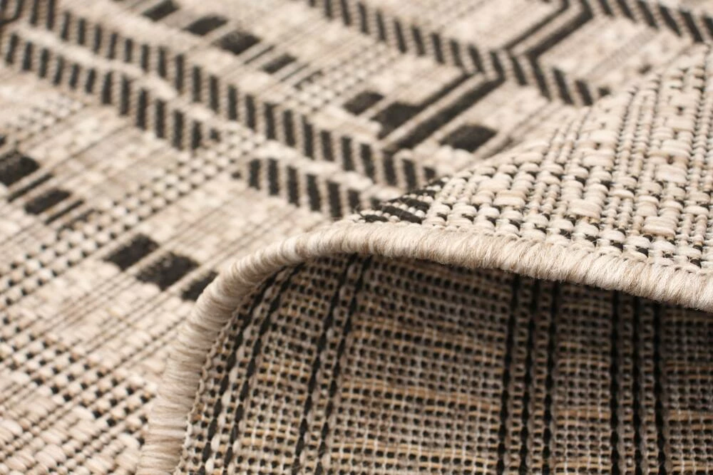 Ecarpet Gallery ECARPET Sisal Burburry Indoor/Outdoor Area Rug, Silver/Black, Assorted Sizes - Image 7