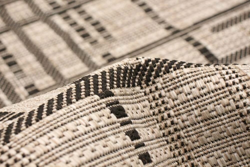 Ecarpet Gallery ECARPET Sisal Burburry Indoor/Outdoor Area Rug, Silver/Black, Assorted Sizes - Image 5