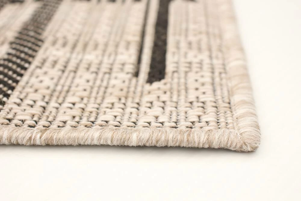 Ecarpet Gallery ECARPET Sisal Burburry Indoor/Outdoor Area Rug, Silver/Black, Assorted Sizes - Image 8