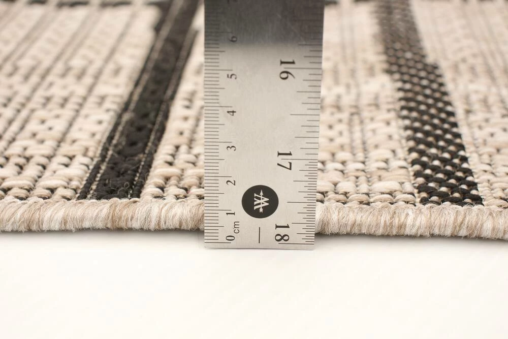 Ecarpet Gallery ECARPET Sisal Burburry Indoor/Outdoor Area Rug, Silver/Black, Assorted Sizes - Image 4