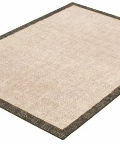 Ecarpet Gallery ECARPET Sisal Classic Indoor/Outdoor Area Rug, Silver/Black, Assorted Sizes