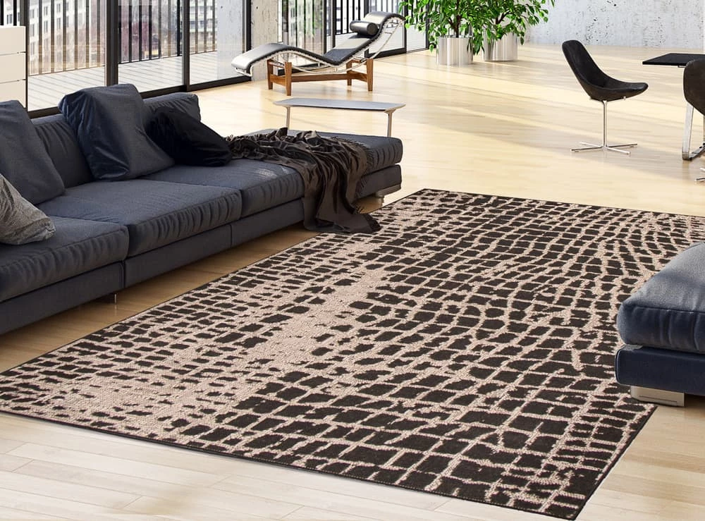 Ecarpet Gallery ECARPET Sisal Safari Indoor/Outdoor Area Rug, Black/Silver, Assorted Sizes - Image 9