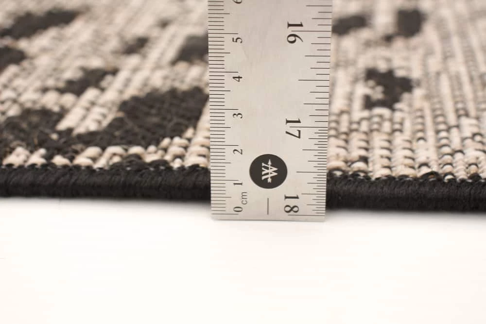 Ecarpet Gallery ECARPET Sisal Safari Indoor/Outdoor Area Rug, Black/Silver, Assorted Sizes - Image 5