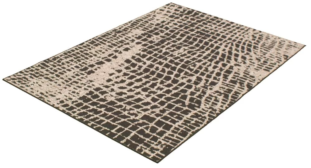 Ecarpet Gallery ECARPET Sisal Safari Indoor/Outdoor Area Rug, Black/Silver, Assorted Sizes