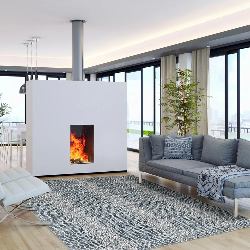 Ecarpet Gallery ECARPET Talia Indoor Area Rug, Blue, Assorted Sizes - Image 9