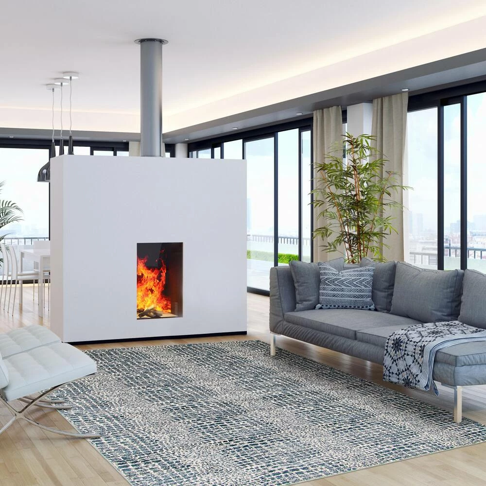 Ecarpet Gallery ECARPET Talia Indoor Area Rug, Navy, Assorted Sizes - Image 9