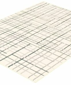 Ecarpet Gallery ECARPET Tessa Indoor Geometric Area Rug, Cream/Petrol, Assorted Sizes