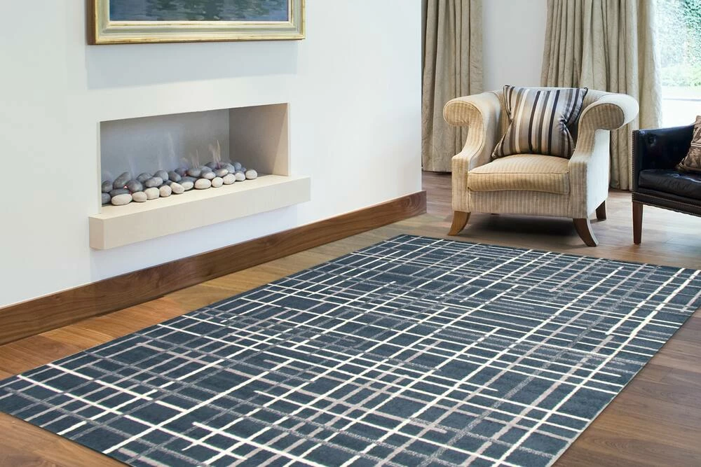 Ecarpet Gallery ECARPET Tessa Indoor Geometric Area Rug, Petrol, Assorted Sizes - Image 9