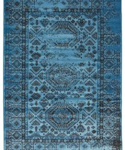 Ecarpet Gallery ECARPET Venize Indoor Distressed Area Rug, Blue, Assorted Sizes