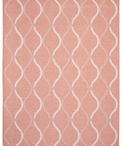 Ecarpet Gallery ECARPET Veranda Abstract Indoor/Outdoor Area Rug, Coral, Assorted Sizes