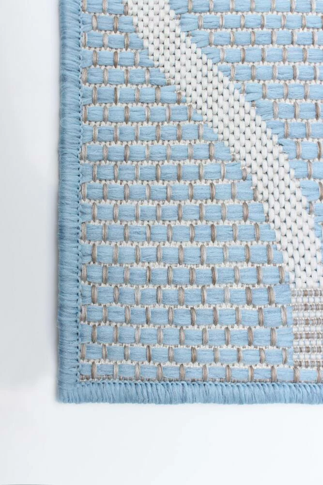 Ecarpet Gallery ECARPET Veranda Abstract Indoor/Outdoor Area Rug, Light Blue, Assorted Sizes - Image 6