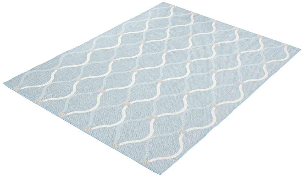 Ecarpet Gallery ECARPET Veranda Abstract Indoor/Outdoor Area Rug, Light Blue, Assorted Sizes