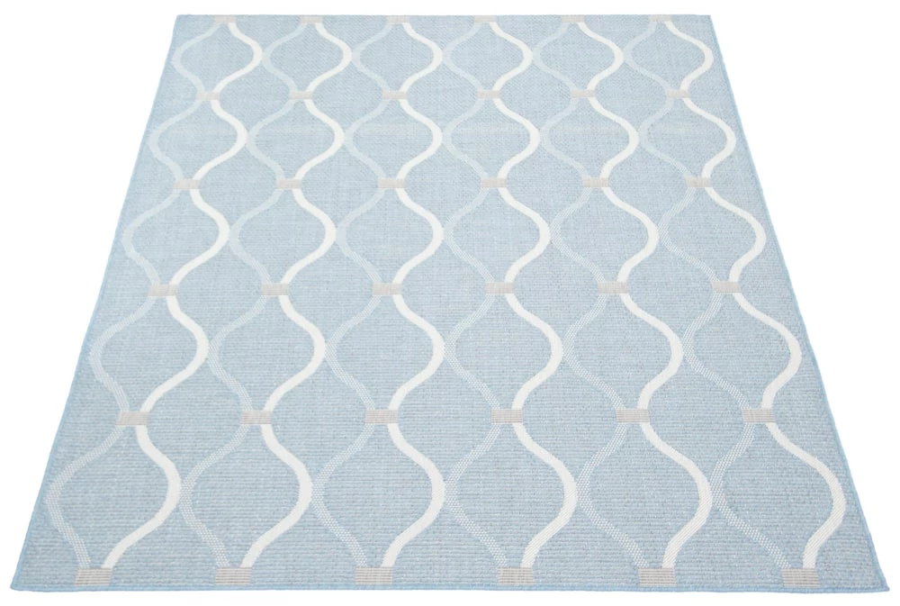 Ecarpet Gallery ECARPET Veranda Abstract Indoor/Outdoor Area Rug, Light Blue, Assorted Sizes - Image 2