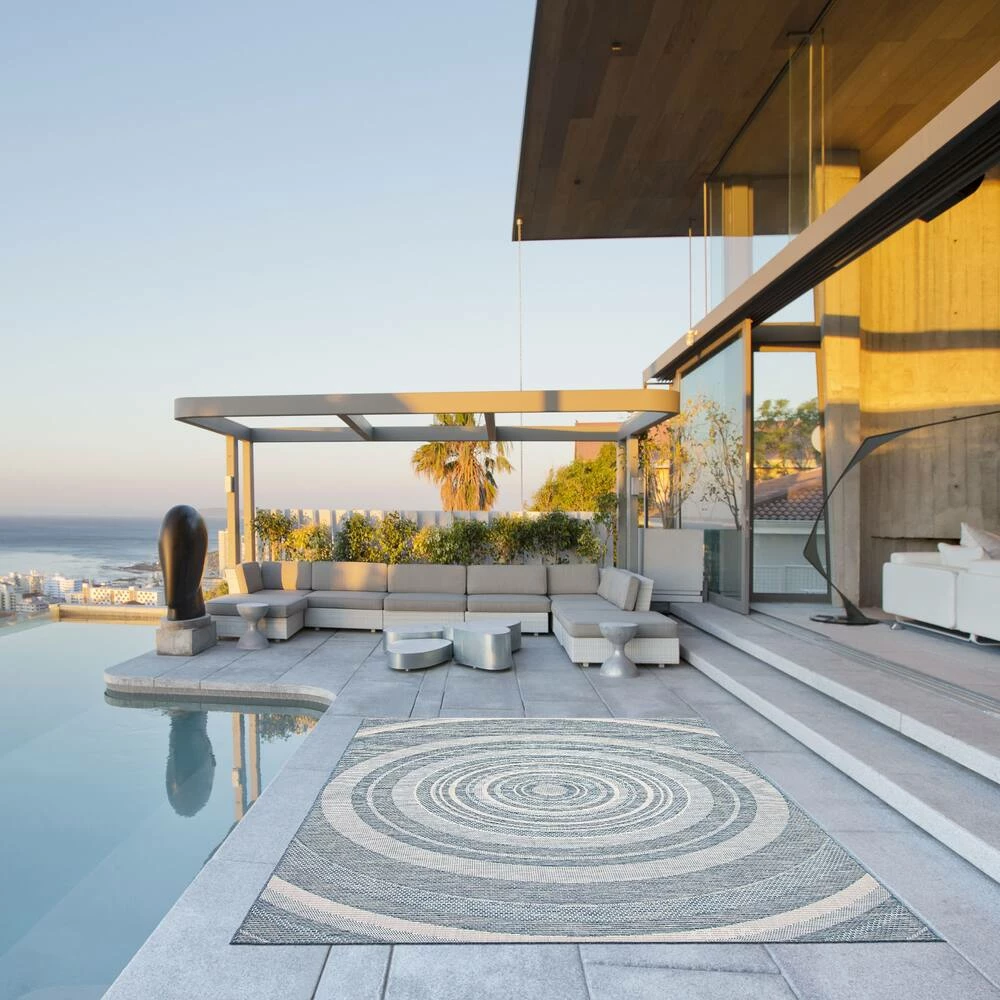 Ecarpet Gallery ECARPET Veranda Modern Indoor/Outdoor Area Rug, Blue, Assorted Sizes - Image 9