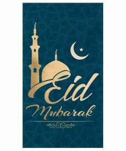 Sophistiplate Eid Mubarak 3-Ply Foil Guest Towels, 20-pk