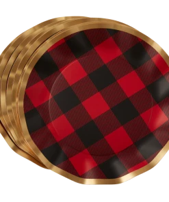 Sophistiplate Buffalo Check Dinner Plate, 10-in, 8-pk