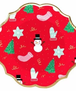 Sophistiplate Deck The Halls Dinner Plates, 10-in, 8-pk