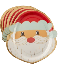 Sophistiplate Santa Disposable Lunch Plate, 8-in, 8-pk