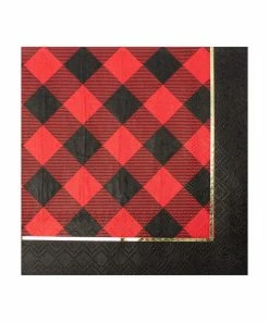 Sophistiplate Buffalo Check 3-Ply Cocktail Napkin, 20-pk
